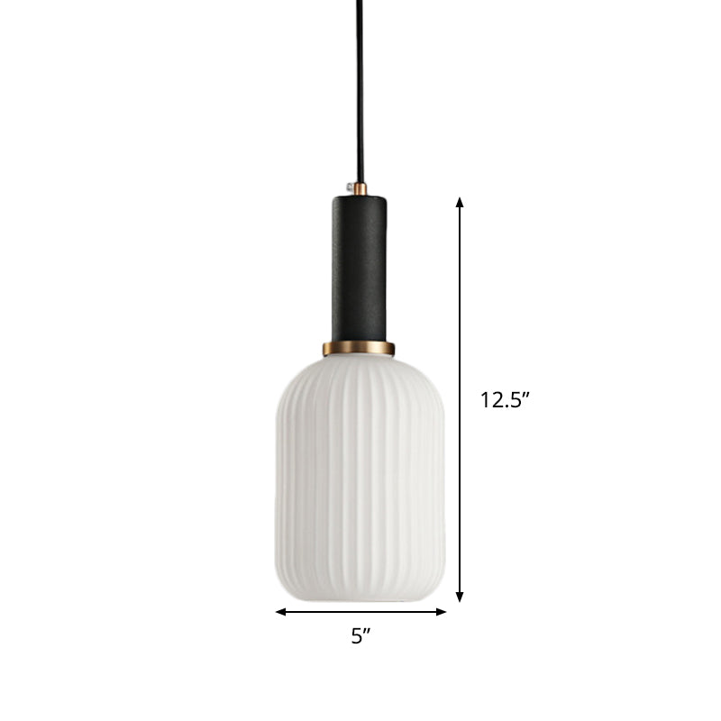 1 tête de salle à manger pendante légère légère macaron noir / rose / bleu lampe suspendue avec cylindre / ovale / tambour blanc nulle, 5 "/ 8" / 12 "de largeur