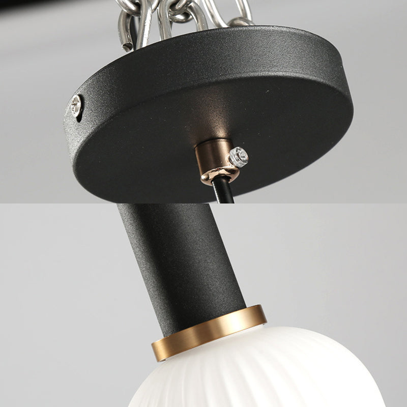 1 tête de salle à manger pendante légère légère macaron noir / rose / bleu lampe suspendue avec cylindre / ovale / tambour blanc nulle, 5 "/ 8" / 12 "de largeur