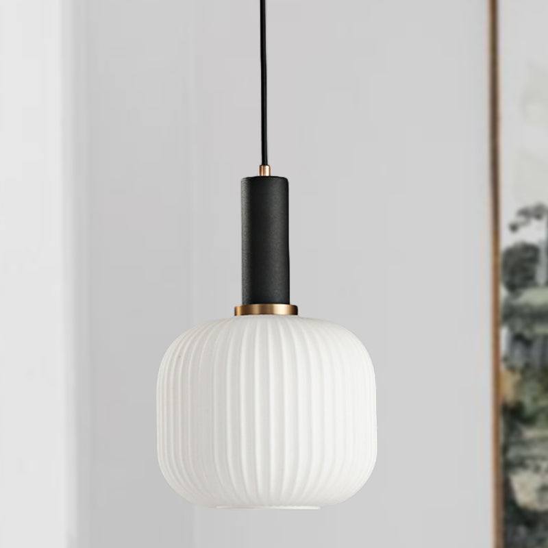 1 tête de salle à manger pendante légère légère macaron noir / rose / bleu lampe suspendue avec cylindre / ovale / tambour blanc nulle, 5 "/ 8" / 12 "de largeur