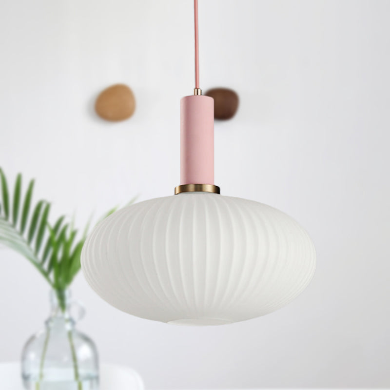 1 tête de salle à manger pendante légère légère macaron noir / rose / bleu lampe suspendue avec cylindre / ovale / tambour blanc nulle, 5 "/ 8" / 12 "de largeur