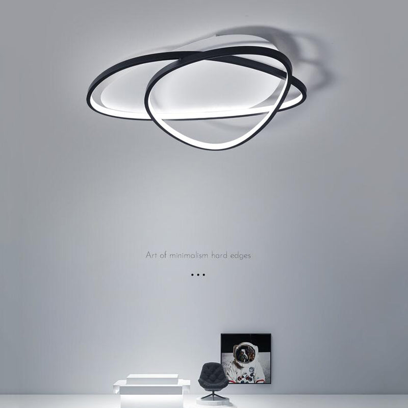 Linear Acrylic Flush Mount Modern Style 2-Light Ceiling Light Fixture for Bedroom