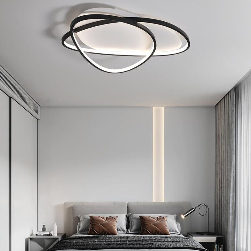 Linear Acrylic Flush Mount Modern Style 2-Light Ceiling Light Fixture for Bedroom