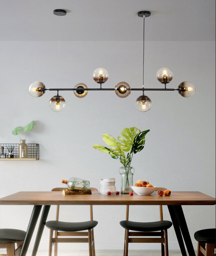 Glass Globe Island Chandelier Light Contemporary Style Chandelier Lighting Fixture