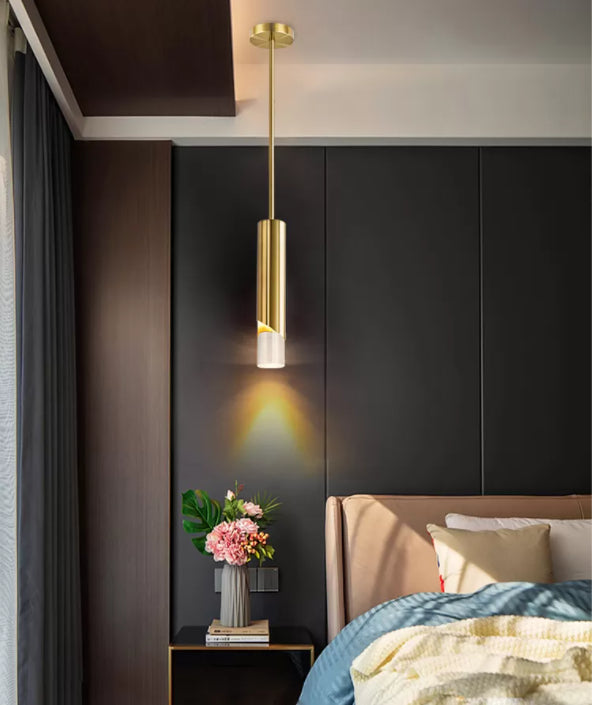 Tubi moderni in stile minimalista a pendente di illuminazione lampada a soffitto acrilico per soggiorno