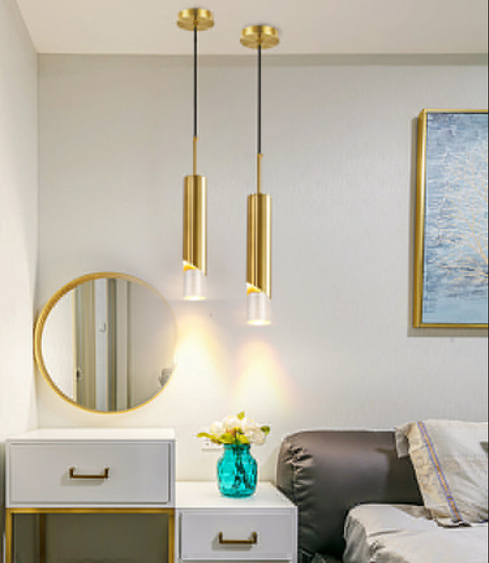 Tubi moderni in stile minimalista a pendente di illuminazione lampada a soffitto acrilico per soggiorno