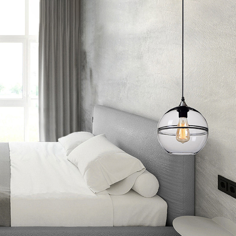 Luce a ciondolo a ciondolo a sospensione in sala da pranzo globale 1 testa da 8 "/10"/12 ".