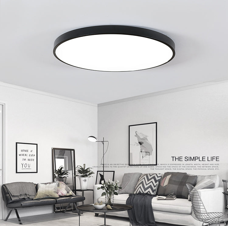 Style moderne minimaliste rond encastré lampe acrylique 1 lampe encastrée