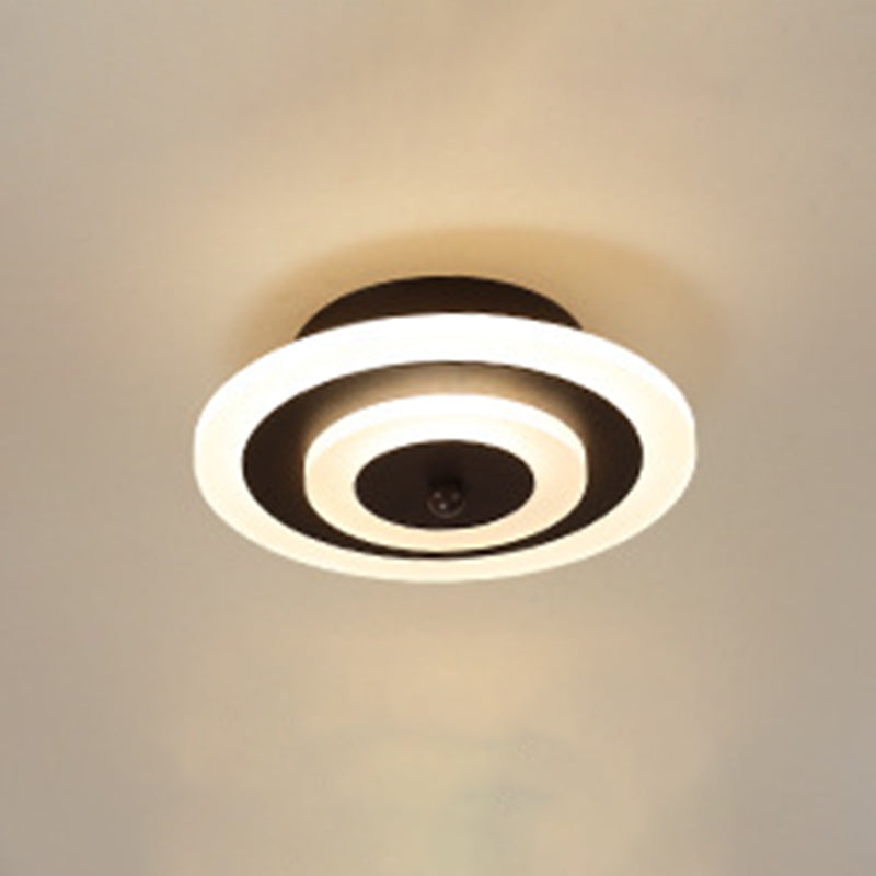 Modern Minimalist Style Flush Mount Ceiling Lighting Fixture Acrylique 1 Light Flushmount