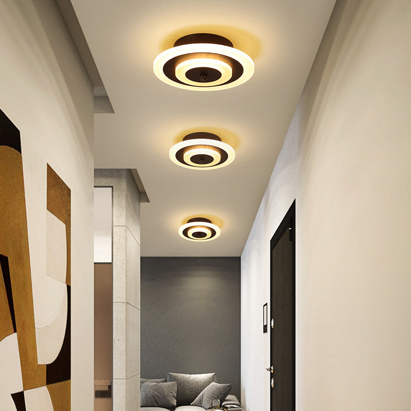 Modern Minimalist Style Flush Mount Ceiling Lighting Fixture Acrylique 1 Light Flushmount