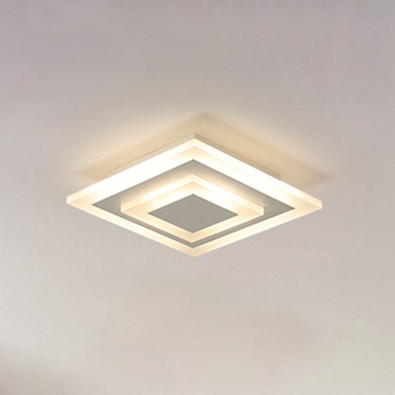 Modern Minimalist Style Flush Mount Ceiling Lighting Fixture Acrylique 1 Light Flushmount