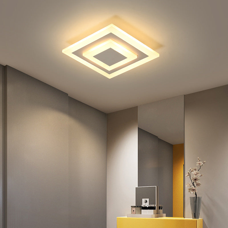 Modern Minimalist Style Flush Mount Ceiling Lighting Fixture Acrylique 1 Light Flushmount