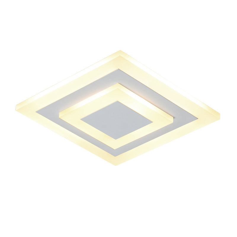 Modern Minimalist Style Flush Mount Ceiling Lighting Fixture Acrylique 1 Light Flushmount