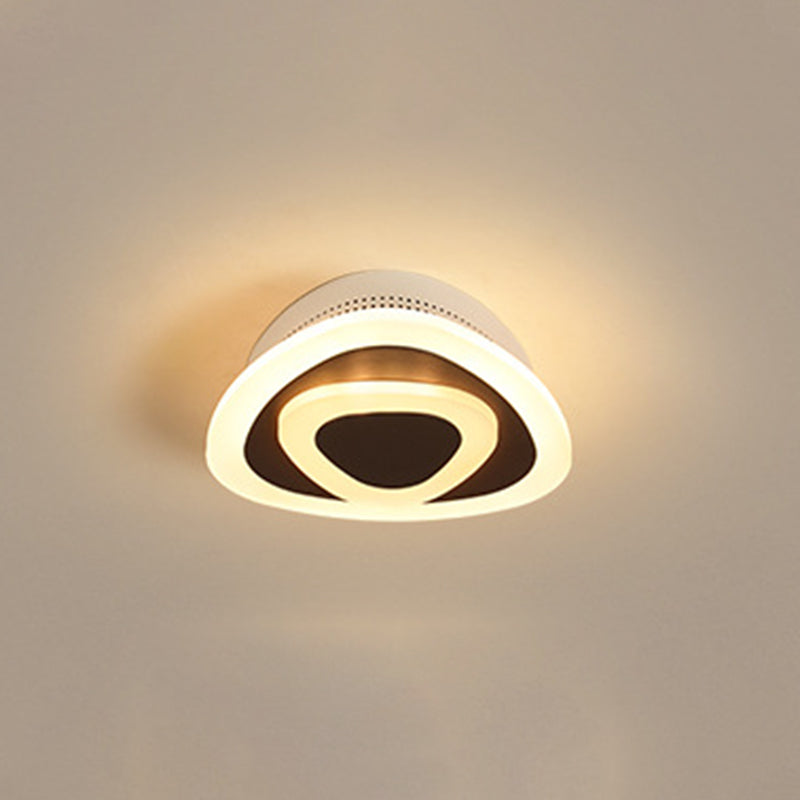 Modern Minimalist Style Flush Mount Ceiling Lighting Fixture Acrylique 1 Light Flushmount