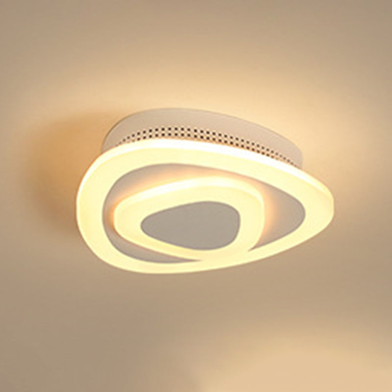 Modern Minimalist Style Flush Mount Ceiling Lighting Fixture Acrylique 1 Light Flushmount