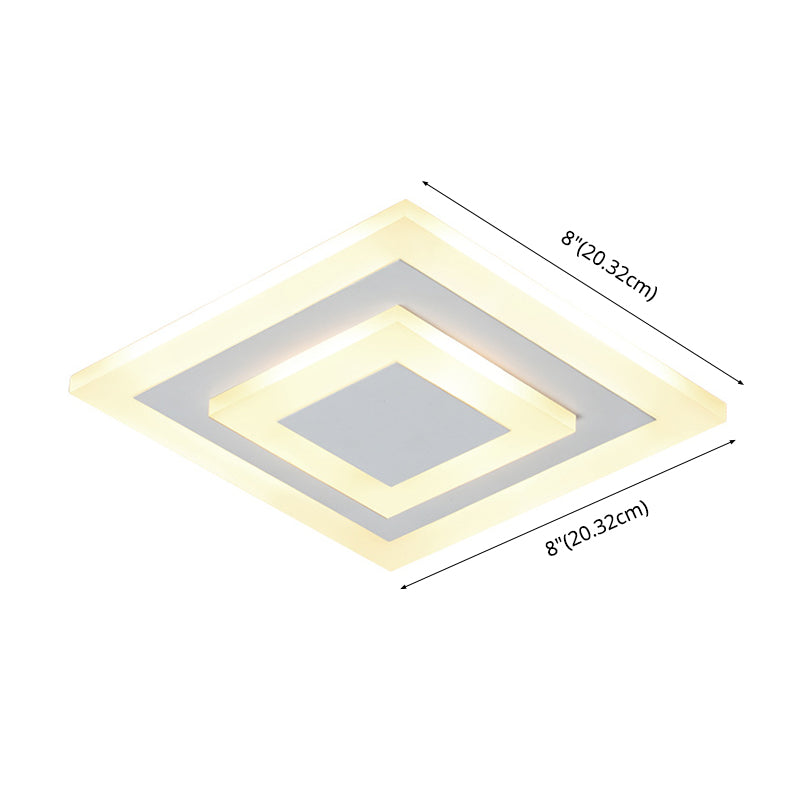 Modern Minimalist Style Flush Mount Ceiling Lighting Fixture Acrylique 1 Light Flushmount