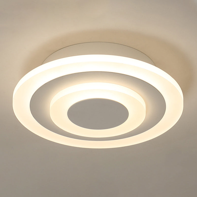Modern Minimalist Style Flush Mount Ceiling Lighting Fixture Acrylique 1 Light Flushmount