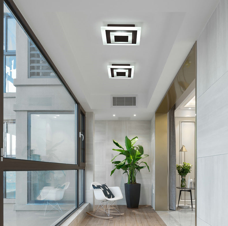 Modern Minimalist Style Flush Mount Ceiling Lighting Fixture Acrylique 1 Light Flushmount