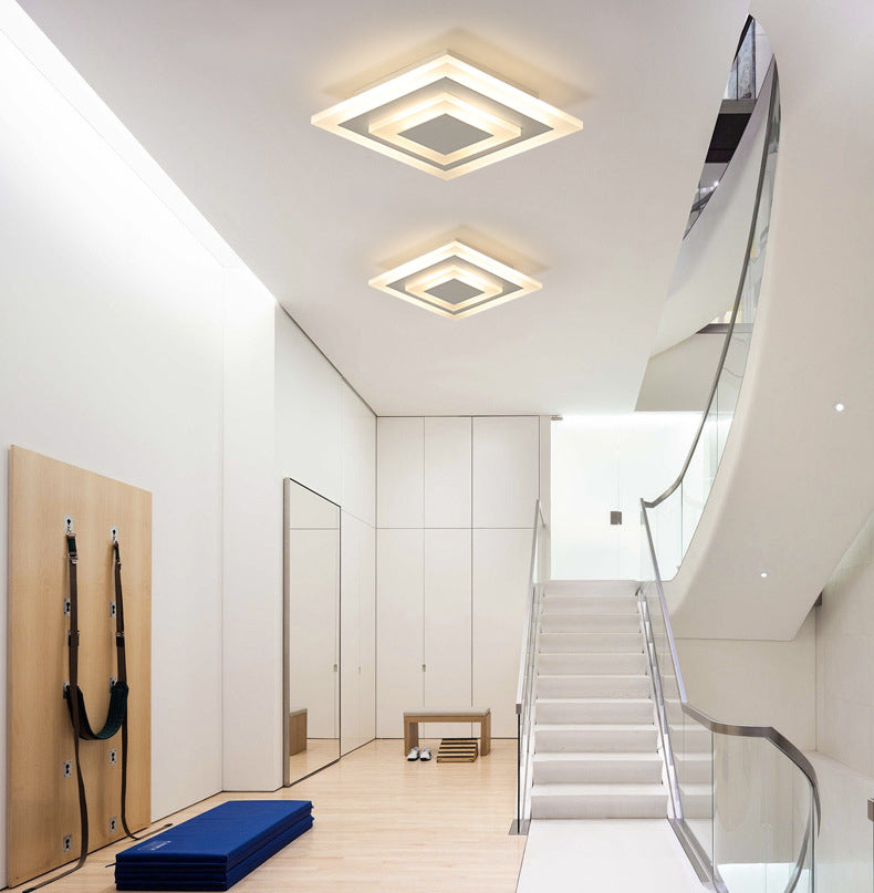 Modern Minimalist Style Flush Mount Ceiling Lighting Fixture Acrylique 1 Light Flushmount