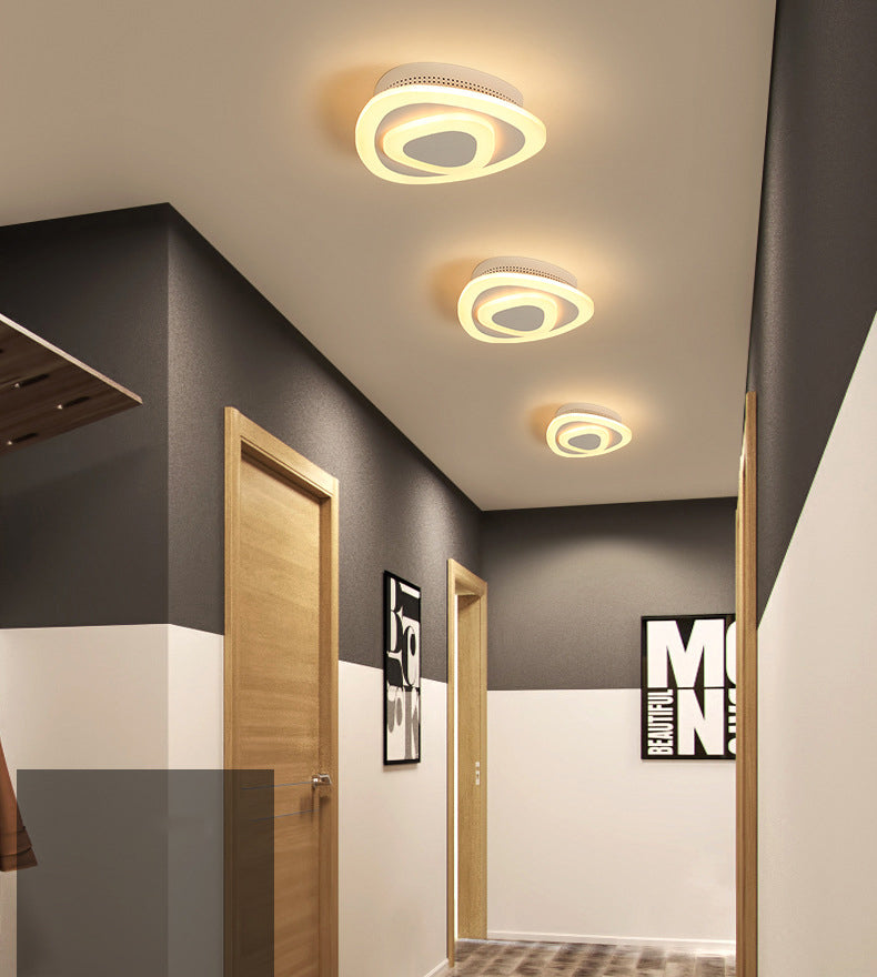 Modern Minimalist Style Flush Mount Ceiling Lighting Fixture Acrylique 1 Light Flushmount