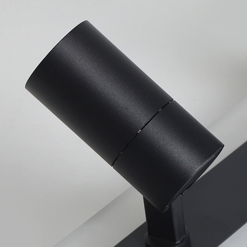 Tira de acrílico rectangular LED de montaje semi empotrado en luz de techo de metal de estilo conciso moderno para lugares comerciales