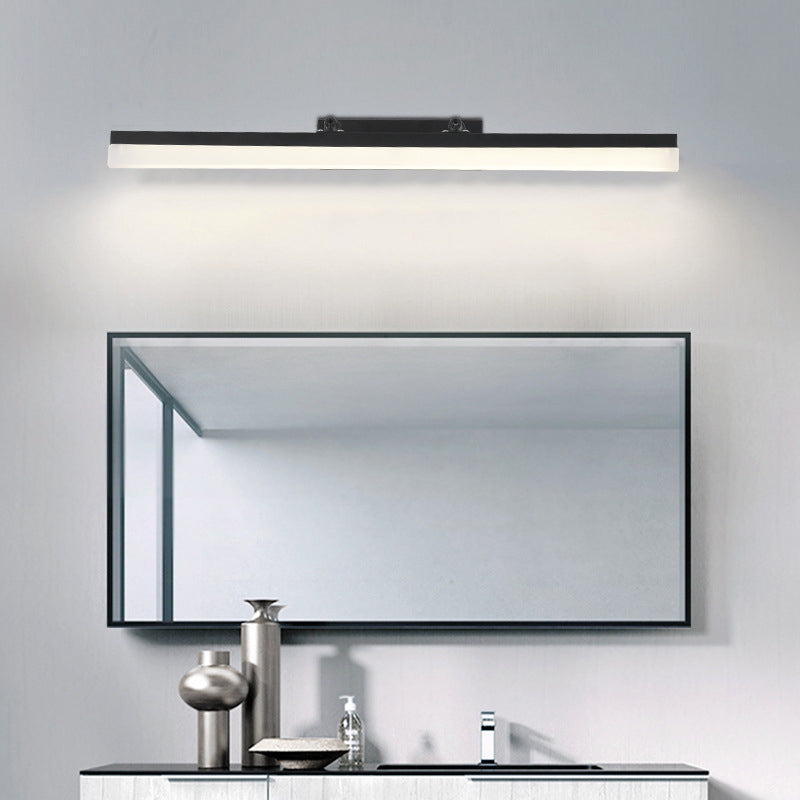 Acrylic Linear Wall Sconce Lighting Minimalist LED Black Wall Mount Lamp for Bathroom
