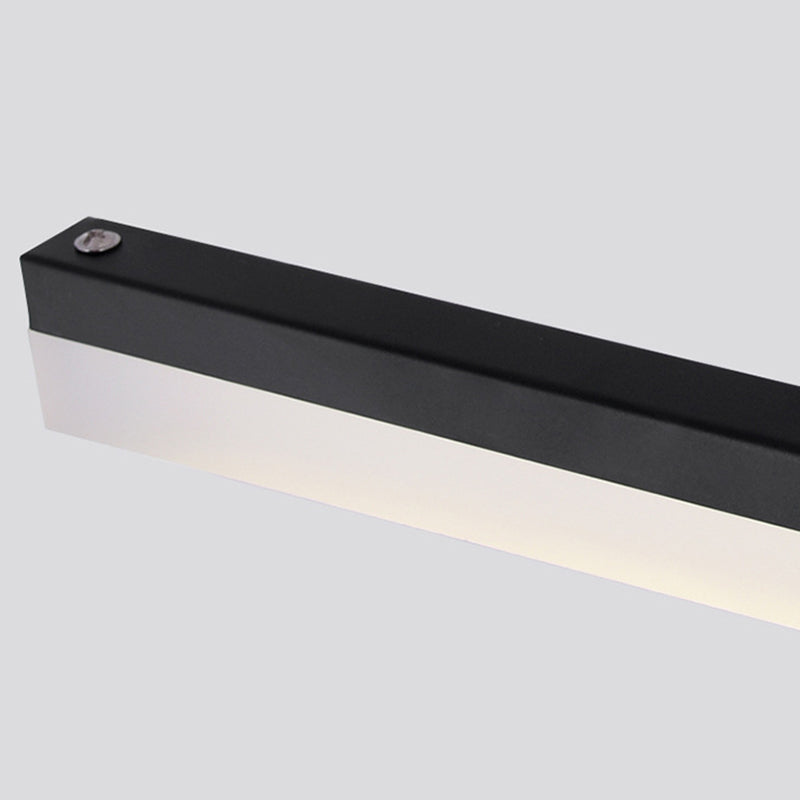 Acrylic Linear Wall Sconce Lighting Minimalist LED Black Wall Mount Lamp for Bathroom