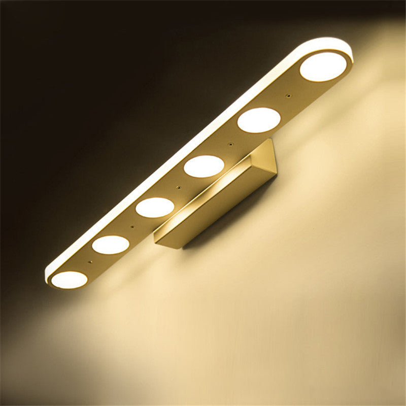 Contemporary Circles Wall Lighting Fixture Acrylic LED Bathroom Wall Mounted Lamp in White