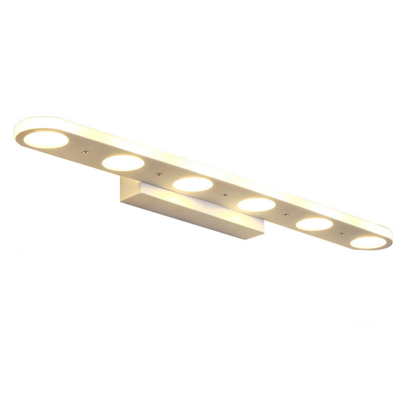 Contemporary Circles Wall Lighting Fixture Acrylic LED Bathroom Wall Mounted Lamp in White