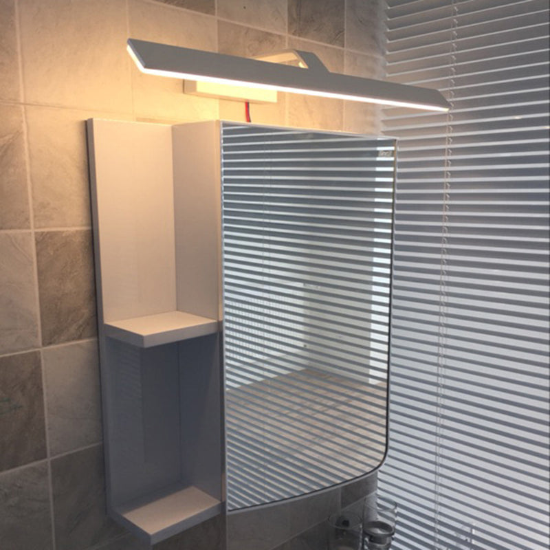 Minimalist Style Shaded Wall Light Fixture Acrylic LED Bathroom Wall Mounted Light in White