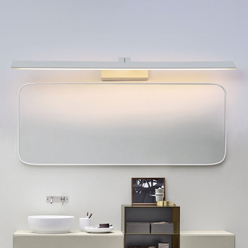 Minimalist Style Shaded Wall Light Fixture Acrylic LED Bathroom Wall Mounted Light in White