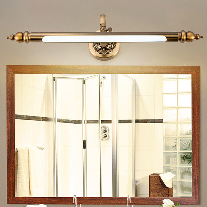 Bronze längliche Wandmontage mit modernem LED -LED -Acrylleuchten für Badezimmer