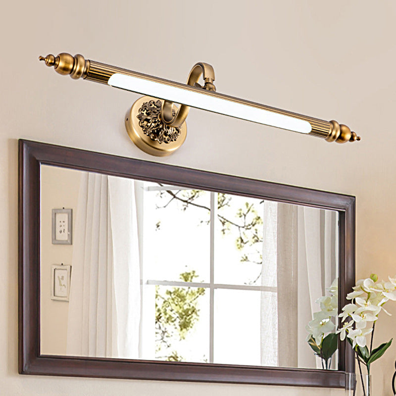 Bronze längliche Wandmontage mit modernem LED -LED -Acrylleuchten für Badezimmer