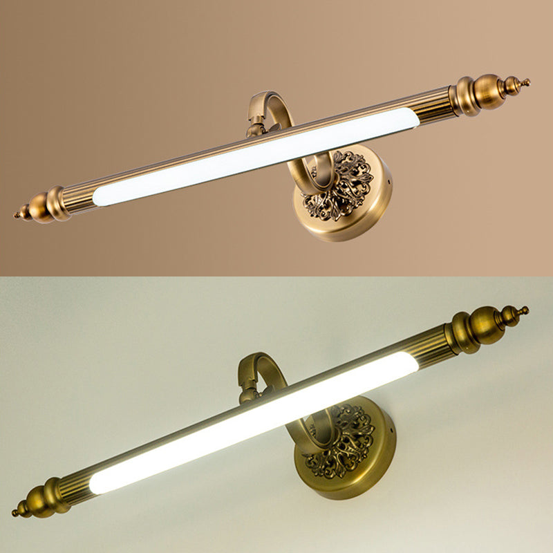 Bronze längliche Wandmontage mit modernem LED -LED -Acrylleuchten für Badezimmer