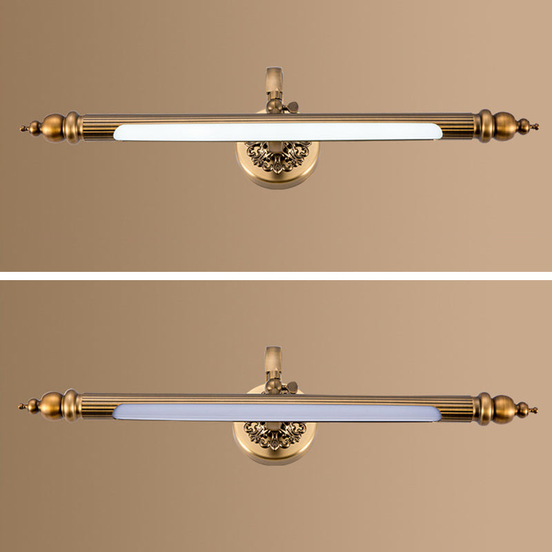 Bronze längliche Wandmontage mit modernem LED -LED -Acrylleuchten für Badezimmer