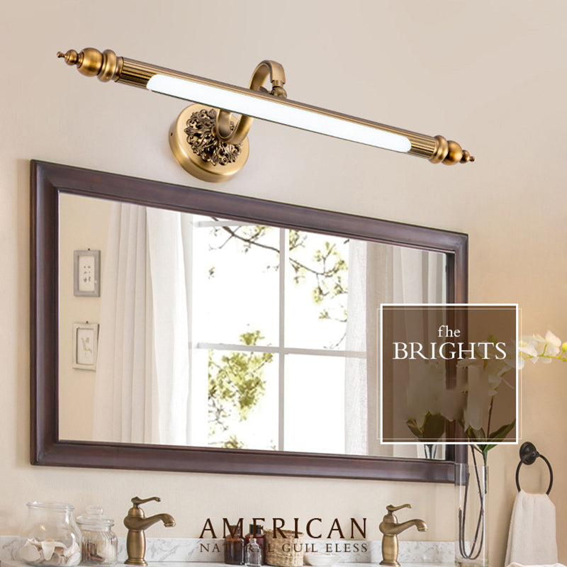 Bronze längliche Wandmontage mit modernem LED -LED -Acrylleuchten für Badezimmer