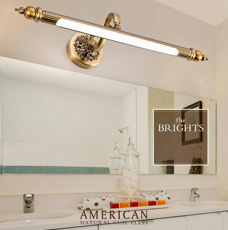 Bronze längliche Wandmontage mit modernem LED -LED -Acrylleuchten für Badezimmer