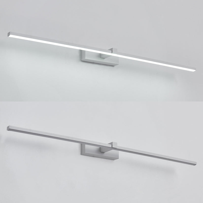 Linear Bathroom Sconce Light Fixture Metal Minimalist Style LED Wall Mount Light Fixture