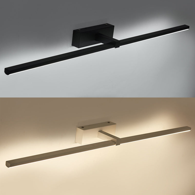 Linear Bathroom Sconce Light Fixture Metal Minimalist Style LED Wall Mount Light Fixture