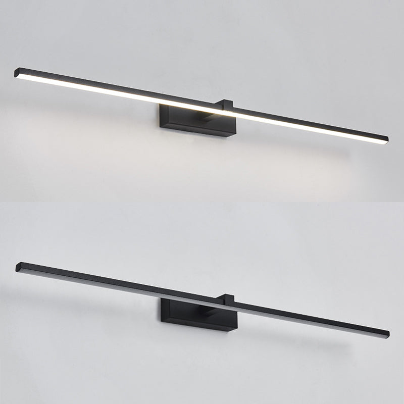 Linear Bathroom Sconce Light Fixture Metal Minimalist Style LED Wall Mount Light Fixture