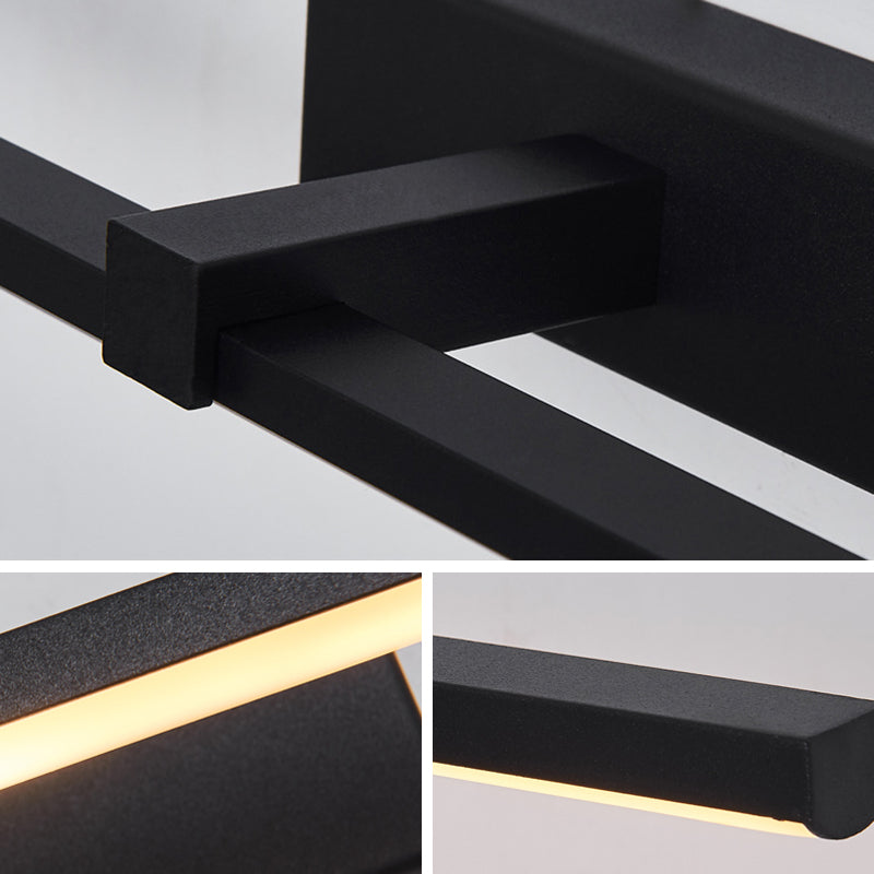 Linear Bathroom Sconce Light Fixture Metal Minimalist Style LED Wall Mount Light Fixture