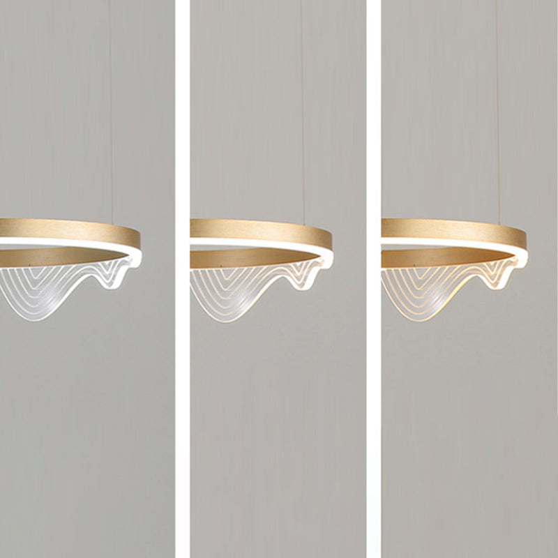 Modern Luxury Style Orbicular Pendant Lighting Fixtures Metal Hanging Light Kit for Living Room