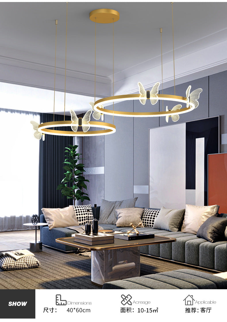 Kit de luz colgante de metal de techo orbicular moderno para sala de estar para sala de estar