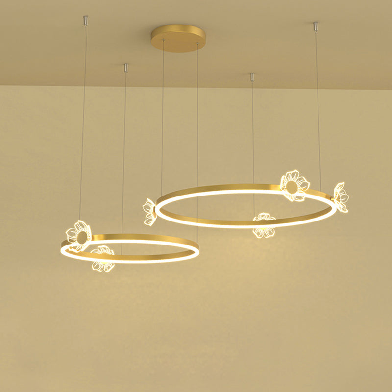 Kit de luz colgante de metal de techo orbicular moderno para sala de estar para sala de estar