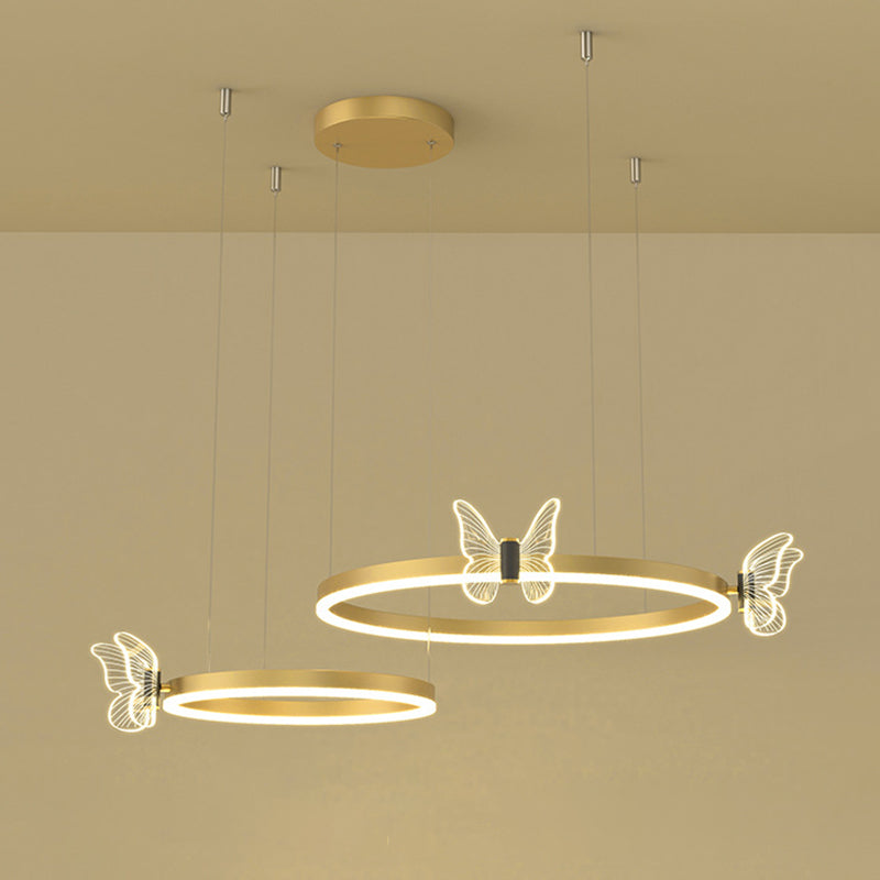 Kit de luz colgante de metal de techo orbicular moderno para sala de estar para sala de estar