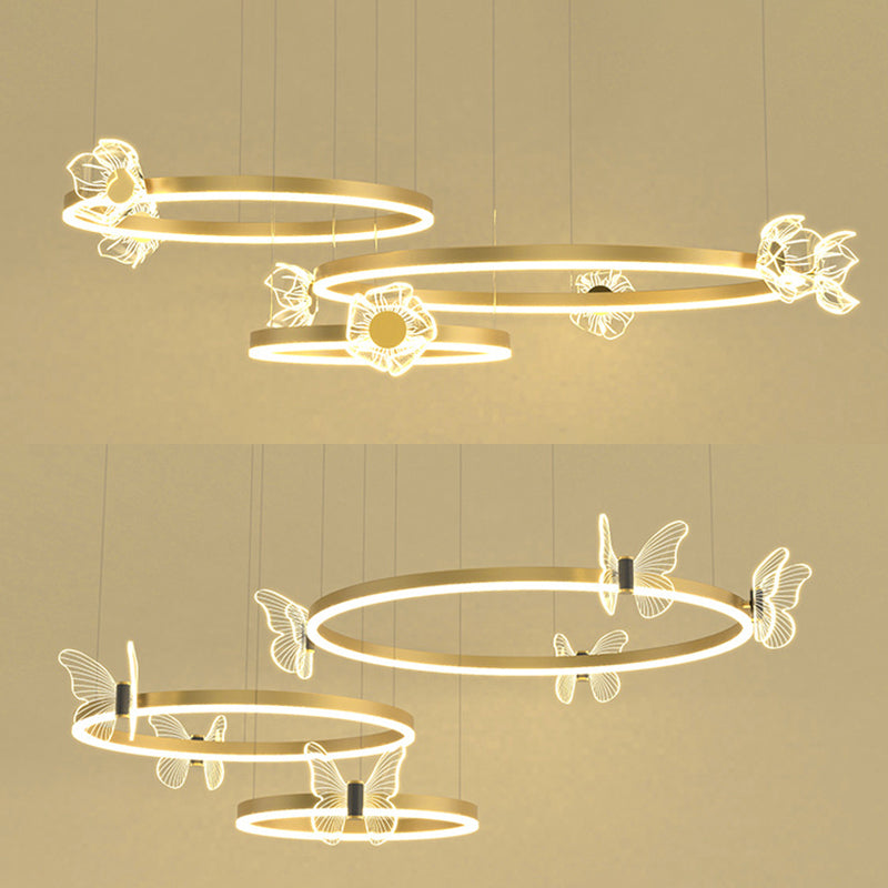 Kit de luz colgante de metal de techo orbicular moderno para sala de estar para sala de estar