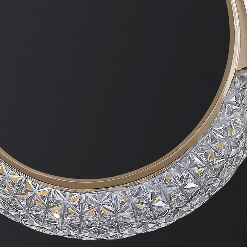 Oro 1 luce mezzaluna leggera lampada a sospensione moderna acrilica chiara piccola lampada sospesa per soggiorno