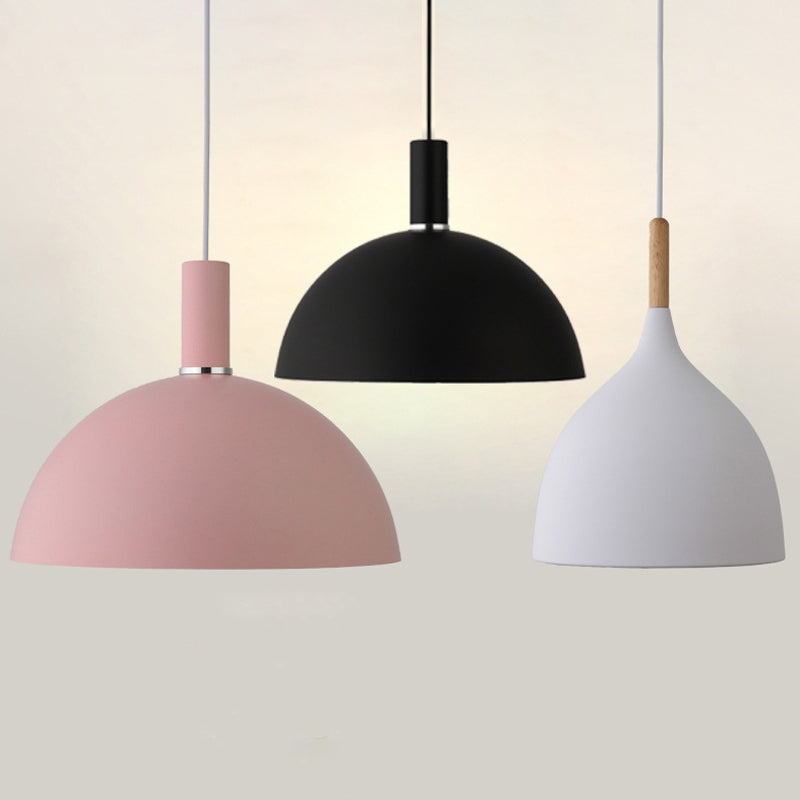 Dome Metal Hanging Light Nordic Minimalist Style 1 Light Hanging Lamp for Living Room