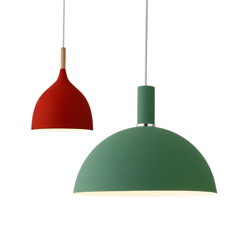 Dome Metal Hanging Light Nordic Minimalist Style 1 Light Hanging Lamp for Living Room