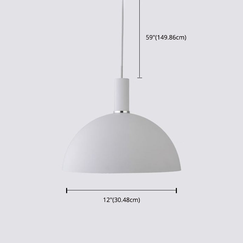 Dome Metal Hanging Light Nordic Minimalist Style 1 Light Hanging Lamp for Living Room
