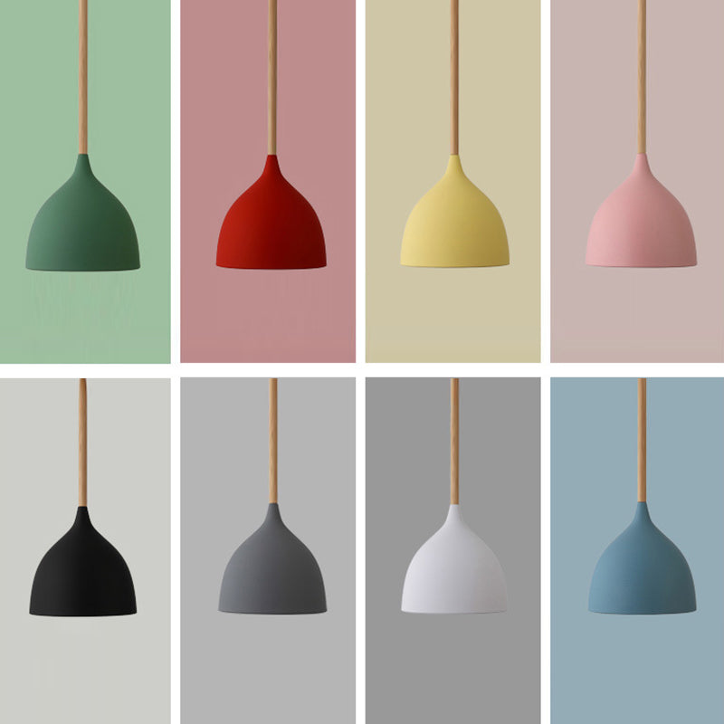 Dome Metal Hanging Light Nordic Minimalist Style 1 Light Hanging Lamp for Living Room